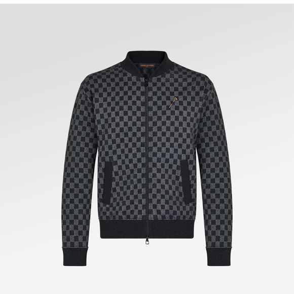 Louie Vuitton Damier Jacquard Zip-Through Bomber